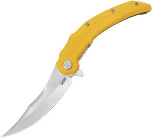 Kubey Wave Crest Pikal Linerlock Yellow G10