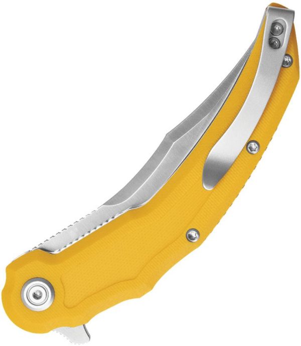 Kubey Wave Crest Pikal Linerlock Yellow G10