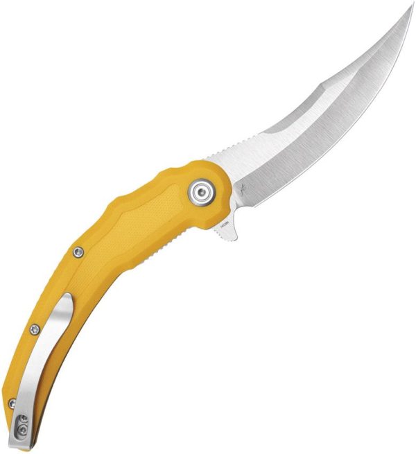 Kubey Wave Crest Pikal Linerlock Yellow G10