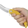 Kubey Wave Crest Pikal Linerlock Yellow G10