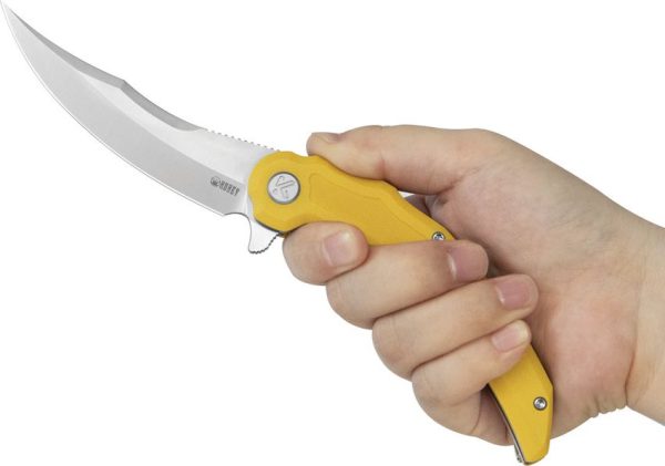 Kubey Wave Crest Pikal Linerlock Yellow G10