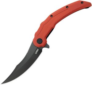 Kubey Wave Crest Linerlock Red G10 Folding Knife