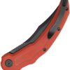 Kubey Wave Crest Linerlock Red G10 Folding Knife