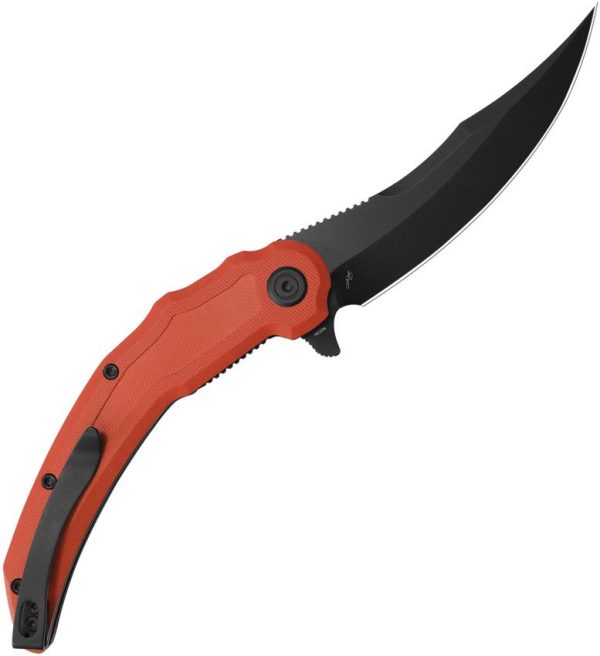 Kubey Wave Crest Linerlock Red G10 Folding Knife