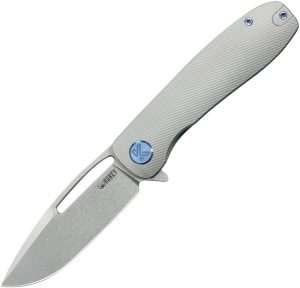 Kubey Supercell Linerlock Gray Titanium Folding Knife