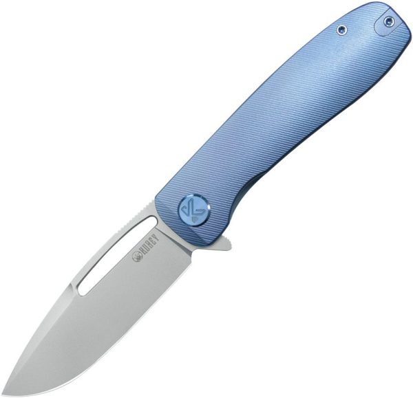KUB353B.jpg Kubey Supercell Linerlock Blue Titanium Folding Knife