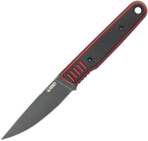 Kubey JL Fixed Blade Black/Red G10 Knife