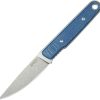 Kubey JL Fixed Blade Knife 3.13" 14C28N Blue Micarta w/ Sheath