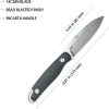 Kubey Dust Devil Fixed Blade - Black Micarta