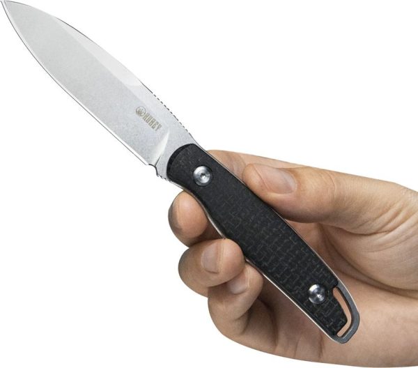 Kubey Dust Devil Fixed Blade - Black Micarta