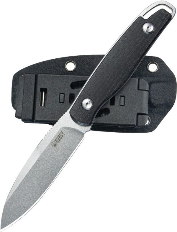 Kubey Dust Devil Fixed Blade - Black Micarta