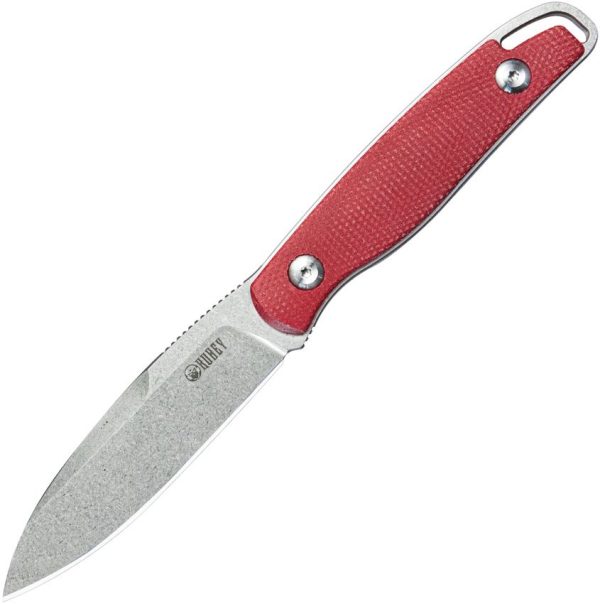 Kubey Dust Devil Fixed Blade - Red Micarta
