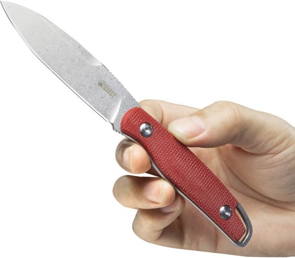 Kubey Dust Devil Fixed Blade - Red Micarta
