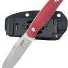 Kubey Dust Devil Fixed Blade - Red Micarta