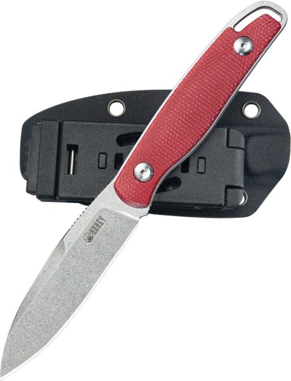 Kubey Dust Devil Fixed Blade - Red Micarta