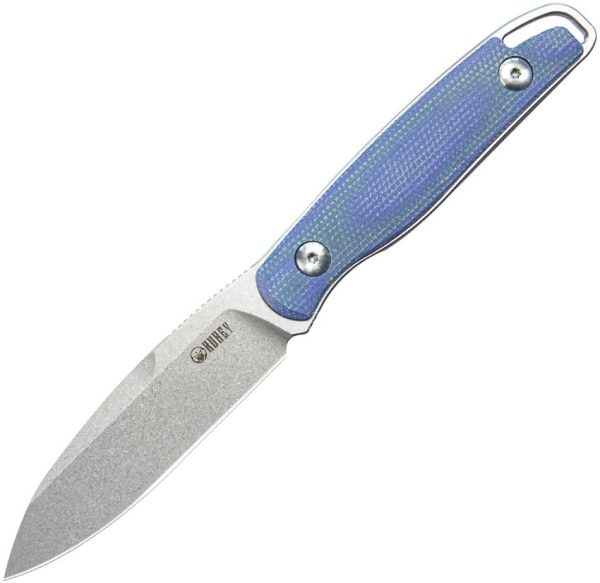 Kubey Dust Devil Fixed Blade - Blue Micarta