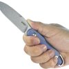 Kubey Dust Devil Fixed Blade - Blue Micarta