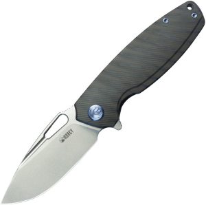 KB Knives Tityus Framelock 3.38" 14C28N Flamed Titanium Folding Knife