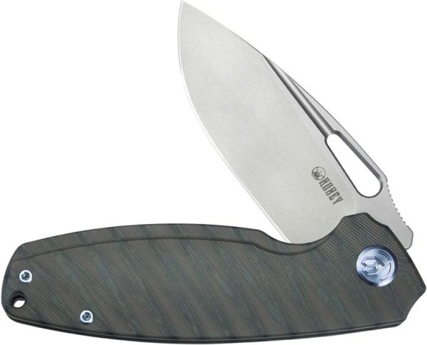 KB Knives Tityus Framelock 3.38" 14C28N Flamed Titanium Folding Knife