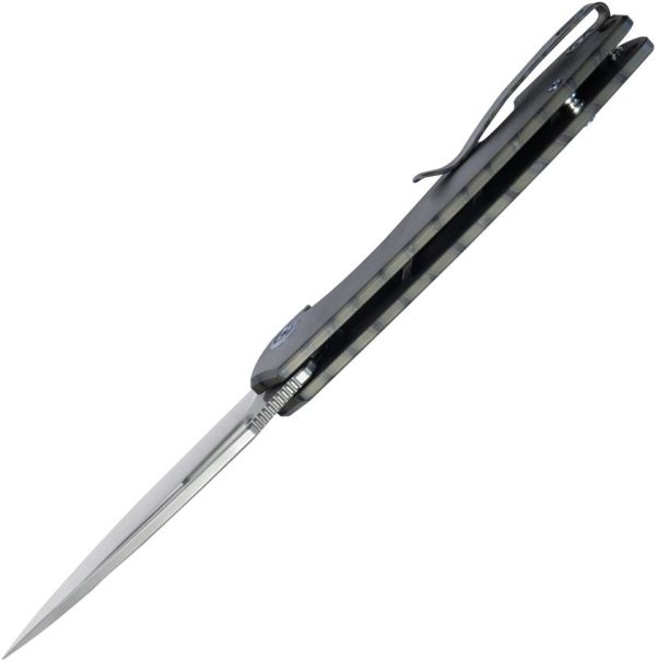 KB Knives Tityus Framelock 3.38" 14C28N Flamed Titanium Folding Knife