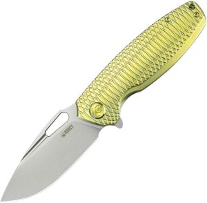 KUB360G.jpg KB Knives Tityus Framelock Gold Folding Knife