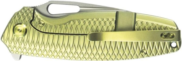 KB Knives Tityus Framelock Gold Folding Knife