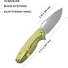 KB Knives Tityus Framelock Gold Folding Knife