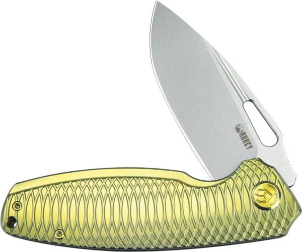 KB Knives Tityus Framelock Gold Folding Knife