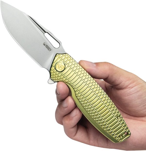 KB Knives Tityus Framelock Gold Folding Knife
