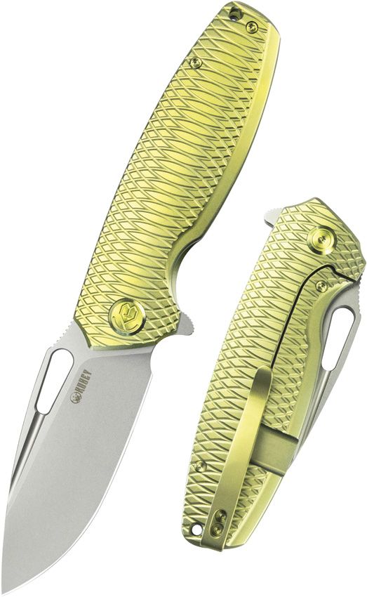 KB Knives Tityus Framelock Gold Folding Knife