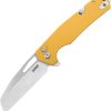Kubey 10-8 Button Lock Folding Knife Yellow G10 3.13 Blade