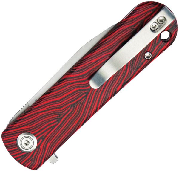 Kubey NEO Linerlock Red Damascus Folding Knife