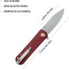 Kubey NEO Linerlock Red Damascus Folding Knife