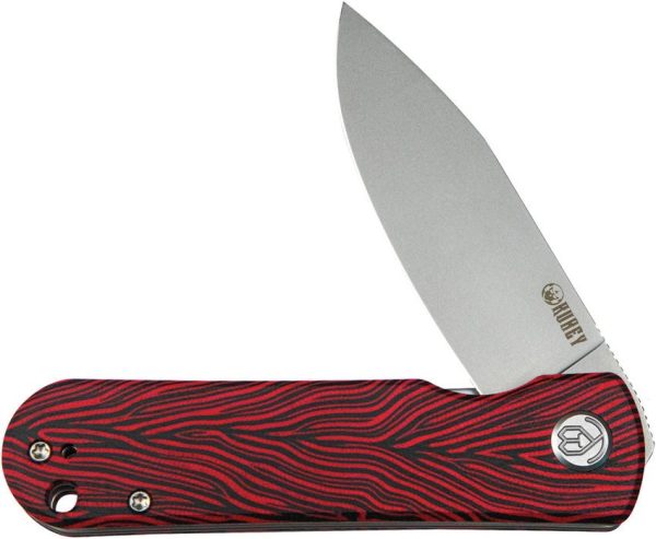 Kubey NEO Linerlock Red Damascus Folding Knife