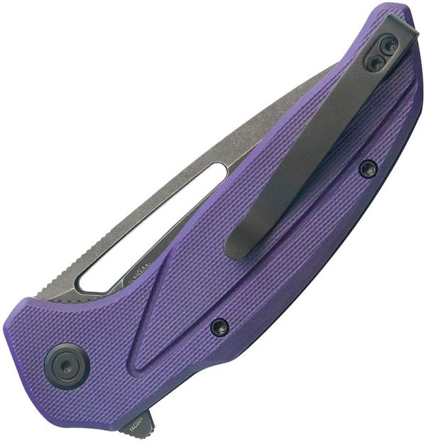 Kubey Nautilus Linerlock Purple G10 Folding Knife