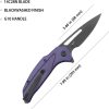 Kubey Nautilus Linerlock Purple G10 Folding Knife