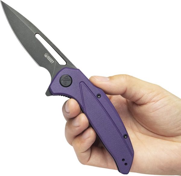 Kubey Nautilus Linerlock Purple G10 Folding Knife