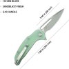 Kubey Nautilus Linerlock Jade G10 Folding Knife