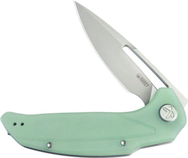 Kubey Nautilus Linerlock Jade G10 Folding Knife