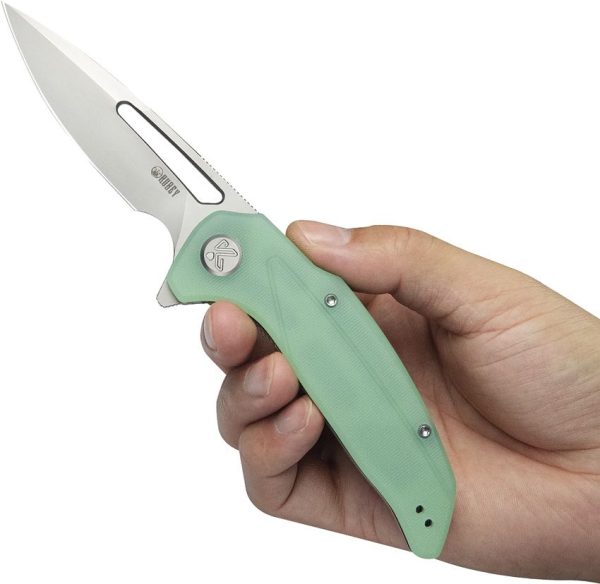 Kubey Nautilus Linerlock Jade G10 Folding Knife