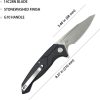 Kubey RBC-1 Outdoor Linerlock Black G10 Folding Knife