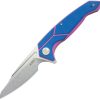 Kubey RBC-1 Linerlock Folding Knife - Blue/Pink G10