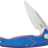 Kubey RBC-1 Linerlock Folding Knife - Blue/Pink G10