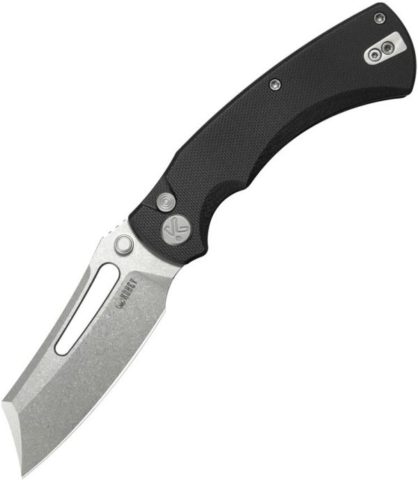 Kubey Dheo EDC Button Lock Knife - Black G10