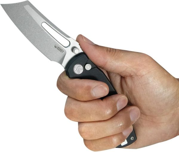 Kubey Dheo EDC Button Lock Knife - Black G10