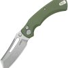 Kubey Dheo EDC Button Lock Knife - OD Green G10