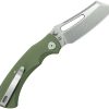 Kubey Dheo EDC Button Lock Knife - OD Green G10