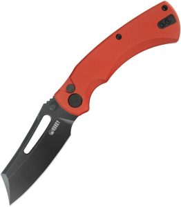 Kubey Dheo EDC Button Lock Knife - Red G10
