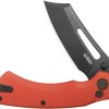 Kubey Dheo EDC Button Lock Knife - Red G10