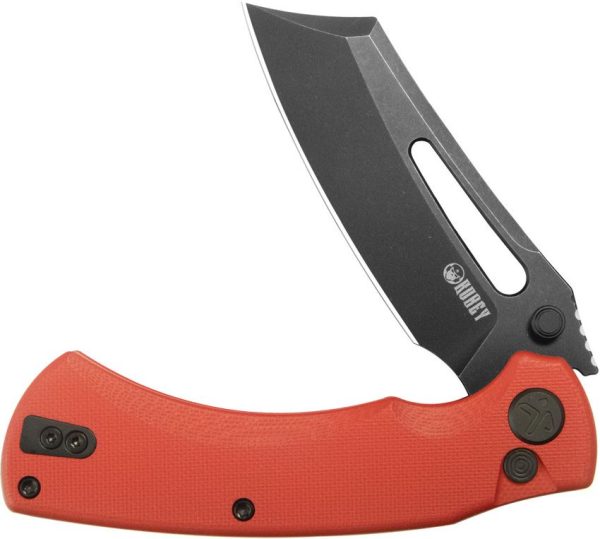 Kubey Dheo EDC Button Lock Knife - Red G10